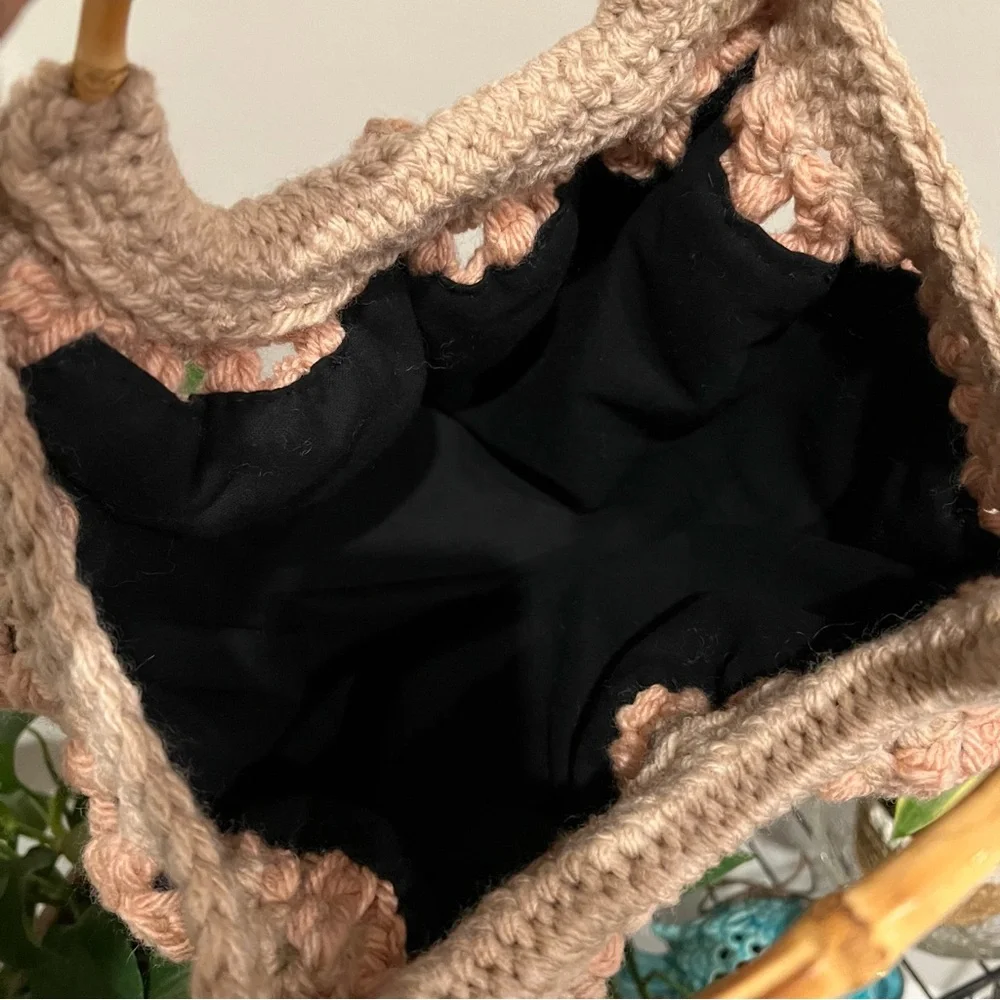 Handmade Small Crochet Hobo Handbag